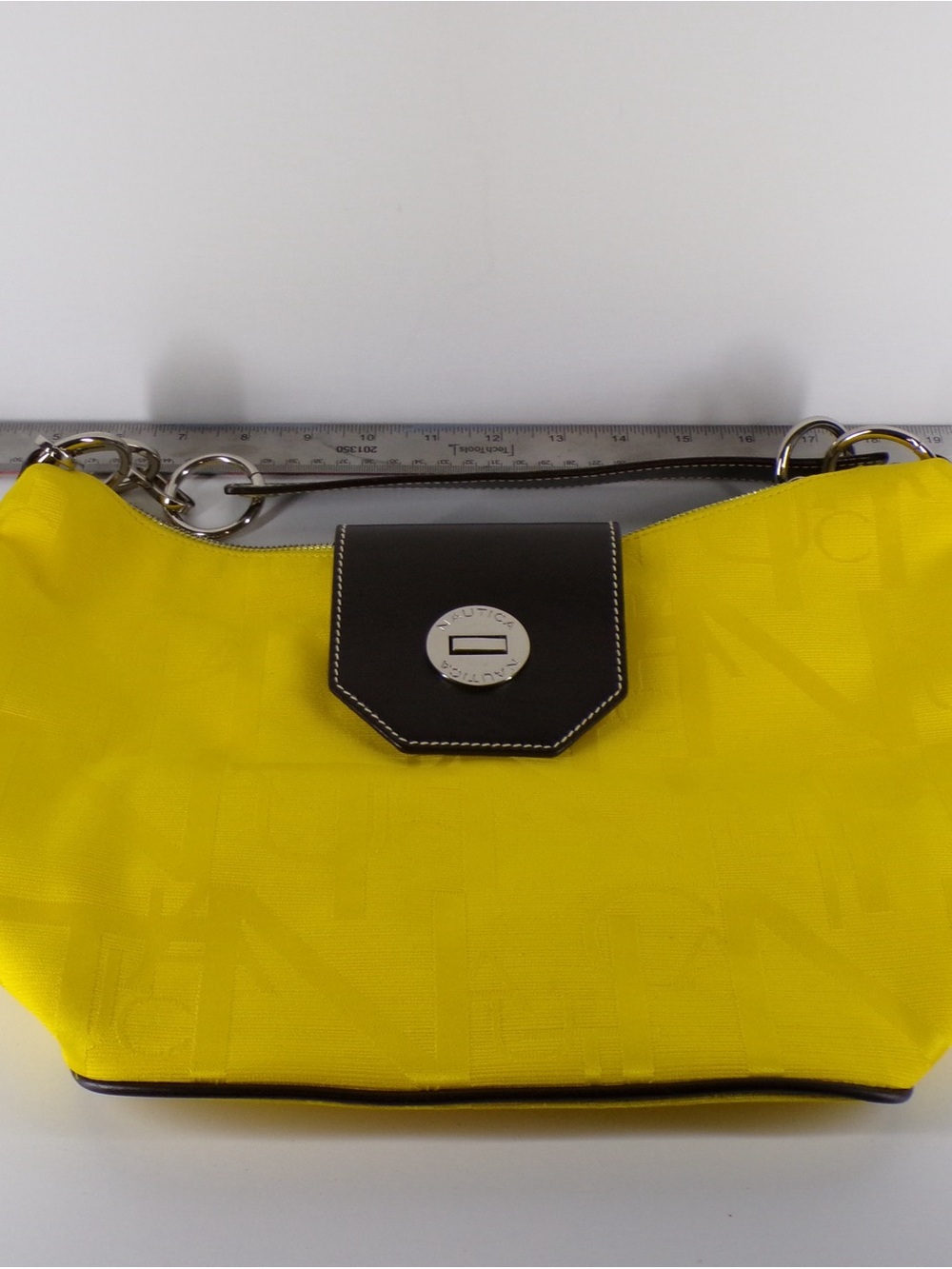 Nautica Bright Yellow Shoulder Bag with Black Flap